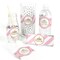 Big Dot of Happiness Little Princess Crown - DIY Party Supplies - Pink and Gold Baby Shower or Birthday Party DIY Wrapper Favors & Decor - Set of 15